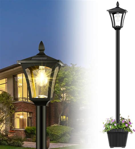 Amazon.com: Solar Lamp Post With Planter.